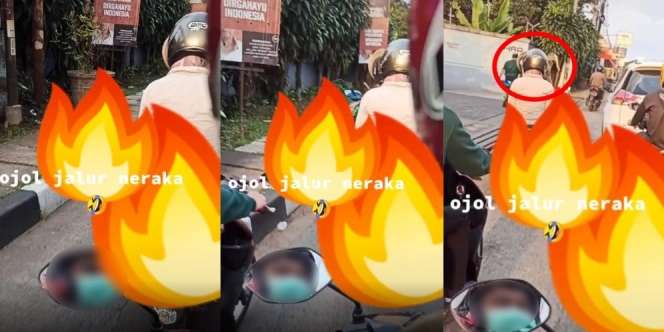 Mau Ngakak Takut Dosa, Bentuk Helm Driver Ini Bikin Netizen Terkesima: 'Ojol Jalur Neraka'