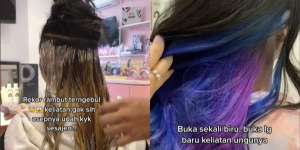 Tak Bisa Disentuh Saking Panasnya, Rambut Si Wanita Berasap Saat Mau Diwarnai