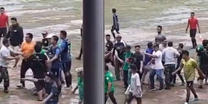 Turnamen Sepak Bola Kota Bekasi Ricuh, Pemain Adu Jotos