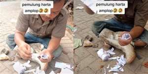 Viral Pemulung Temukan Segepok Amplop, Netizen Ikut Deg-degan Lihat Isinya!