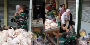 Ibu Penjual Daging Terkejut Didatangi Tentara, Pas Buka Masker Ternyata Putranya