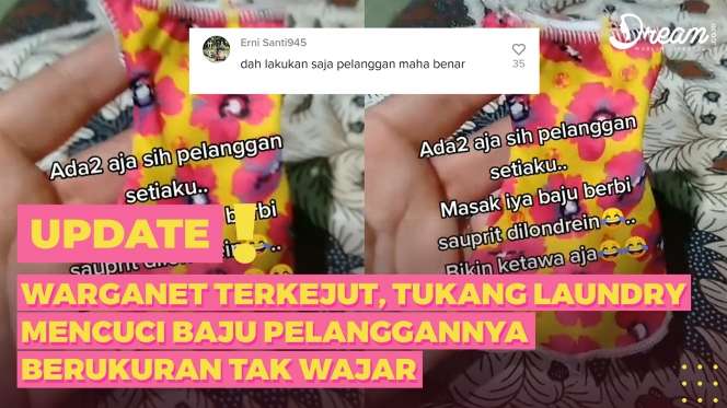 Warganet Terkejut! Tukang Laundry Mencuci Baju Pelanggan Berukuran Tak Wajar