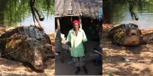 Kakek Tua Hidup Bersama Buaya Raksasa, Rutin Diumpani Ikan Biar Kenyang
