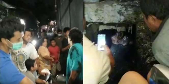 Warga Teluk Gong Jakarta Utara Temukan Sosok Menyeramkan di Gorong-Gorong, Dikira Pocong Ternyata...
