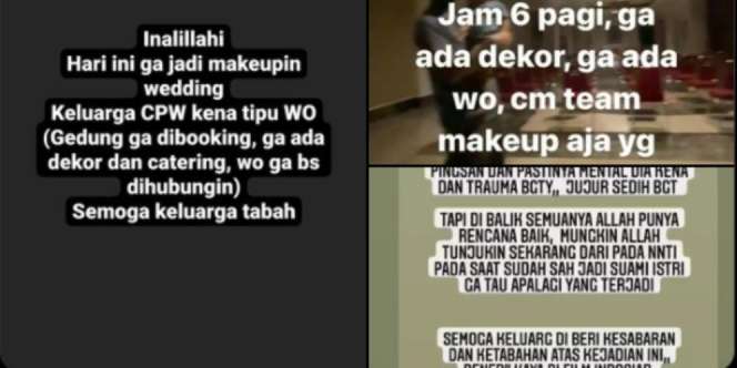 Viral, Pengantin Wanita Kena Tipu di Hari Pernikahannya, Calon Suami Kabur dan Gedung Tak Ada Dekor
