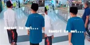 Menjaga Adab, Sikap Anak Pesantren di Mal Bikin Salut
