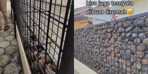 Pria Ini Bikin Pagar Cantik ala Kafe, Hasilnya Keren Banget!
