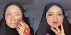 Pengantin Merias Wajah Sendiri Buat Resepsi Pernikahan, Hasilnya Tak Kalah dari MUA