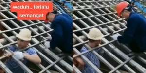 Begini Jadinya Kalau Terlalu Semangat Bikin Genteng, Kepala Kuli Malah Jadi 'Tumbal' Proyek