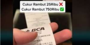 Viral Struk Potong Rambut ala Sultan Rp750 Ribu, Setelah Tahu Aslinya...