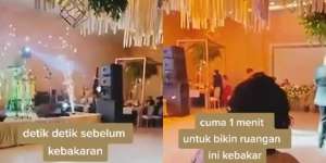 Agar Meriah Nyalakan Kembang Api dalam Gedung Pernikahan, Endingnya Malah Bikin Ngeri!
