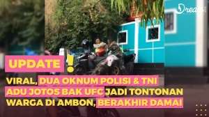 Viral Dua Oknum Polisi dan TNI Adu Jotos bak UFC di Jalanan