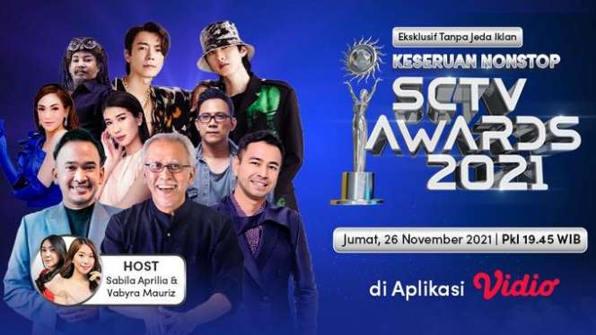 SCTV Awards 2021 dan TikTok Star Hadir di Vidio Malam Ini, Spesial Tanpa Jeda Iklan!