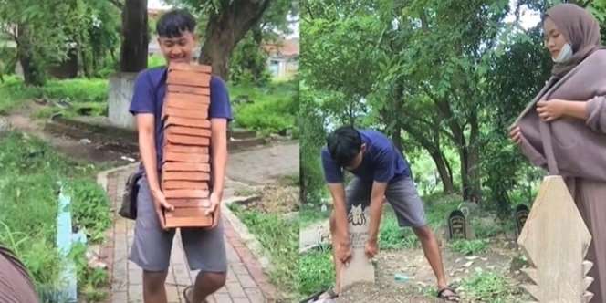 Cowok Ajak Pacar Kencan ke Kuburan, Aksi Bawa Bahan Bangunan Bikin Mewek!