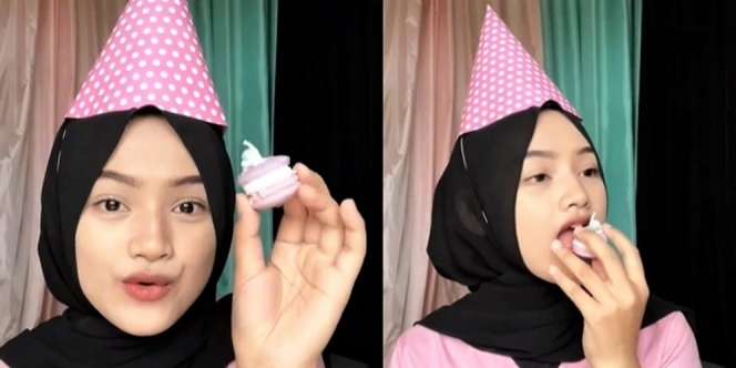 Viral Wanita Makan Kue Macaron Pas Diicip Ternyata Lilin, Ekspresinya Kocak Banget!