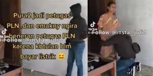 Haru! Lama Tak Pulang, Pemuda Ini Beri Kejutan Sang Ibu dengan Nyamar Jadi Petugas PLN