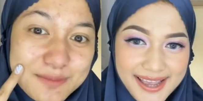 Wajah TikTokers Diejek 'Hancur Tanpa Makeup', Usai Dandan Flawless Auto-Mingkem