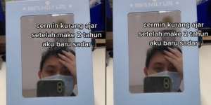Pria Ini Baru Sadar Fakta di Balik Cermin yang Dipakai Selama 2 Tahun, Bikin Ngakak