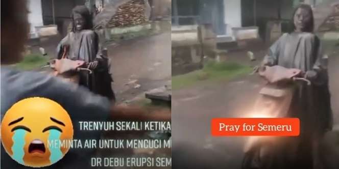 7 Potret Haru Seorang Ibu Selamatkan Anaknya dari Erupsi Gunung Semeru