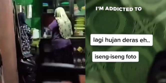 Pria Iseng Foto Pakai Flash Kamera Pas Hujan Deras, Reaksi Kaget Emak-Emak Ini Bikin Ngakak