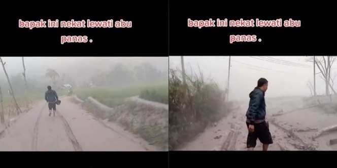 Viral Pria Ini Nekat Terobos Abu Panas Semeru demi Selamatkan Keluarga