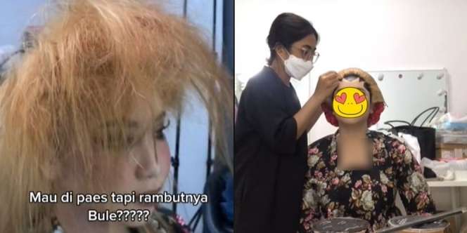 MUA Rias Pengantin Rambut Pirang, Hasilnya Tak Terduga