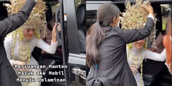 Perjuangan Manten Saat Masuk Mobil Ini Malah Bikin Warganet Gregetan!