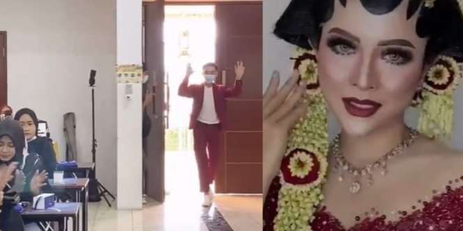 Ganteng Banget, Penampilan MUA Ini Bikin Pengantin Pria Insecure