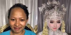 8 Potret Transformasi Pengantin Ini Bikin Syok, Beda Banget sampai Bikin Mantan Nangis Peluk Tiang!