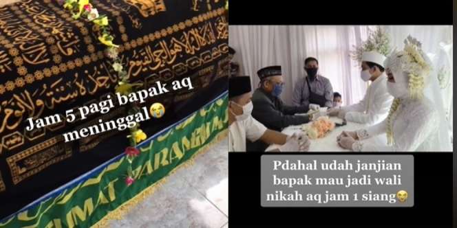 Pelaminan Baru Kelar, Pengantin Tegar Menikah Tanpa Ayah yang Meninggal Waktu Subuh