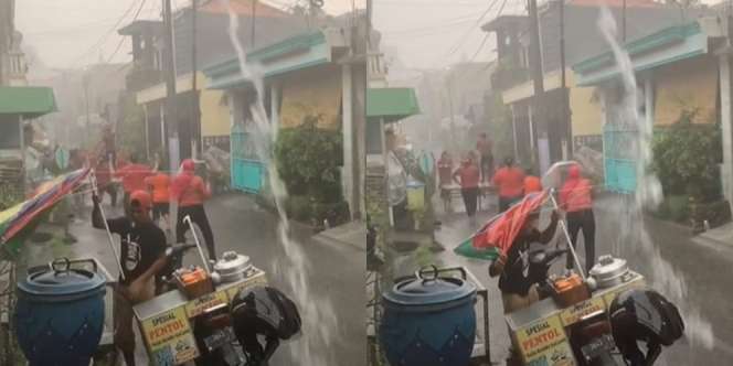 Hujan Badai Tak Halangi Emak-Emak Ini untuk Beraksi, Warganet: Ras Terkuat Di Bumi