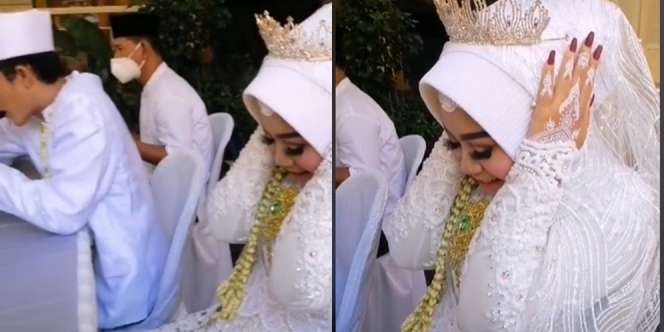 Usai Ijab Kabul Sah, Reaksi Pengantin Wanita Ini Bikin Geger Tamu Undangan, Sampai Ada yang Copot!
