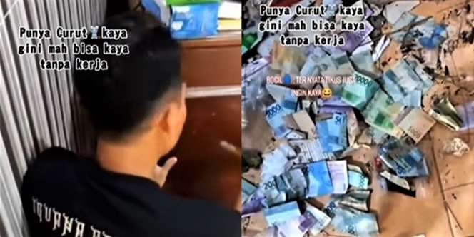 10 Potret Pasutri Bongkar Sarang Tikus di Rumahnya, Isinya Tumpukan Uang Banyak Banget, Auto Kaya!
