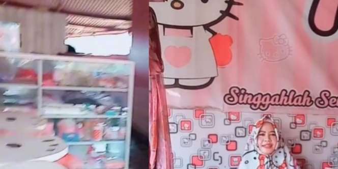 Emak-Emak Pemilik Kedai Punya Skill Kamuflase, Pantas Pembeli Susah Melihatnya