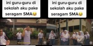 Pakai Seragam SMA, Aksi Guru-Guru di Sekolah Ini Tuai Pujian, Kreatif Banget!