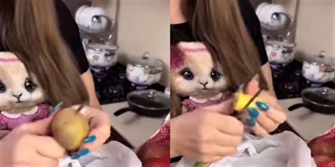 Viral Cewek Pamer Cara Kupas Kentang Bikin Netizen Emosi: Auto Diusir Mertua