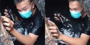 Demi Ambil Kunci Mobil Warga, Damkar DKI Rela Nyebur ke Got Hitam dan Bau