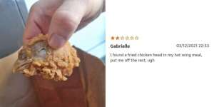 Selera Auto Hilang, Beli Fried Chicken di Resto Cepat Saji Nemu Potongan Kepala Ayam Berlumur Tepung