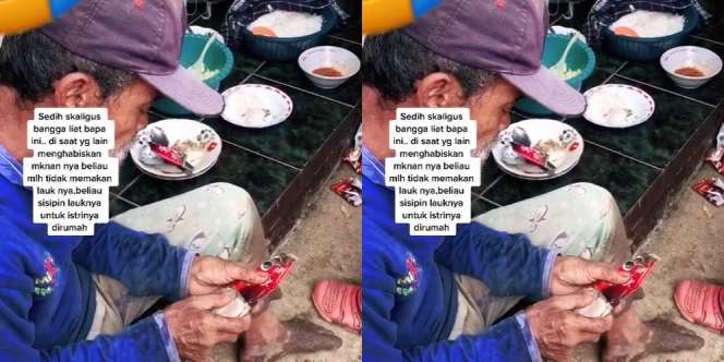 Kisah Kakek Membungkus Lauk Jatah dari Tempat Kerja Bikin Hati Netizen Bergetar