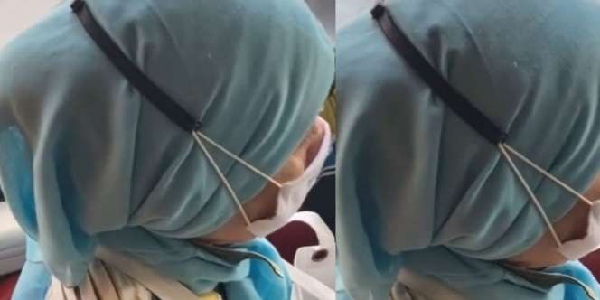 Viral Pengait Masker yang Dikenakan Emak-Emak Ini, Perhatikan Seksama Ada yang Janggal!