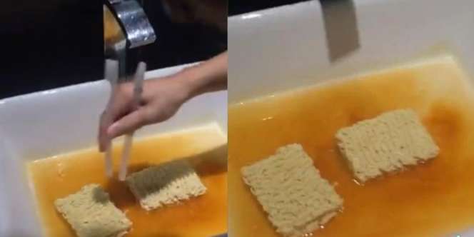 Aksi Kepepet Pemuda Masak dan Santap Mie Instan dari Wastafel Kamar Hotel Bikin Mual