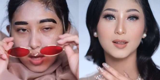 Transformasi Makeup TikTokers Bikin Warganet Salfok 'Mirip Kinan Layangan Putus'