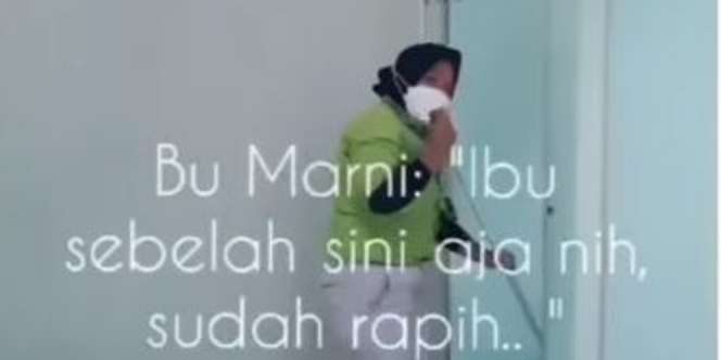 Sudah Kerja 7 Tahun, Pelayanan Ibu Petugas Kebersihan Ini Membanggakan