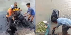 Hijaber Nyelonong ke Sawah sampai Belepotan, Sikap Bapak Penolong Dipuji Saat Teman Tertawa Lepas