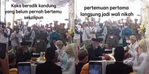 Mengharukan! Kakak Adik Berpisah Sejak Kecil, Saat Pertama Ketemu Langsung Jadi Wali Nikah