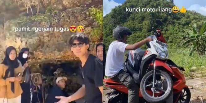 Bohongi Orangtua Auto Kena Karma, Kunci Motor Hilang Pas Liburan ke Pantai