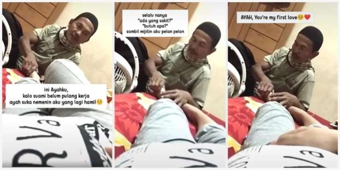 Kasih Sayang Ayah ke Anak Perempuannya yang Lagi Hamil Bikin Iri Sekaligus Haru