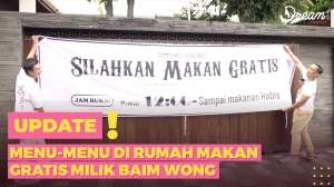 Menu-menu di Rumah Makan Gratis Milik Baim Wong