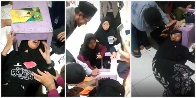 Kasihan Tapi Ngakak, Aksi Penyelamatan Santriwati di Lamongan Kepalanya Terjepit Meja Belajar
