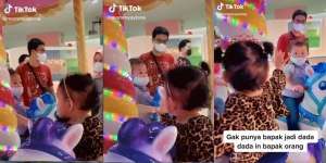 Tidak Punya Bapak, Momen Bocah 'Dadah' ke Ayah Anak Lain di Mall Ini Bikin Netizen Menangis